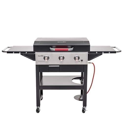 Image of Char-Broil 140999 Griddle Gas BBQ, Cast Iron, 12.3 KW, Black