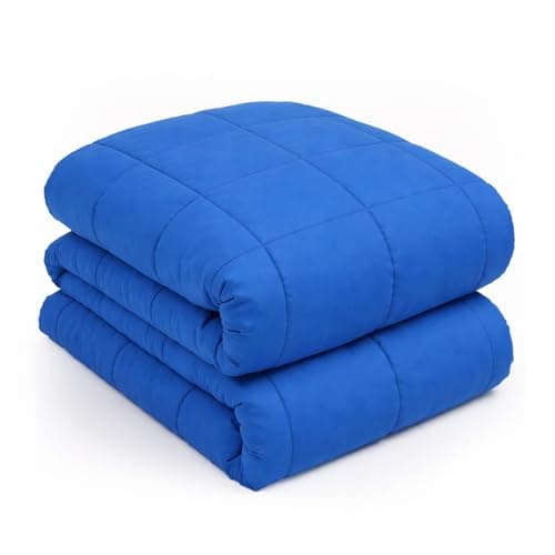 Image of OHS Weighted Blanket Adult 3kg Reversible, Gifts for Women Men Microfibre Heavy Blanket Sleep Therapy Anxiety Relief for Adults, Blue/Grey - 150 x 100cm(Disclaimer:Only suitable for age 3+years)