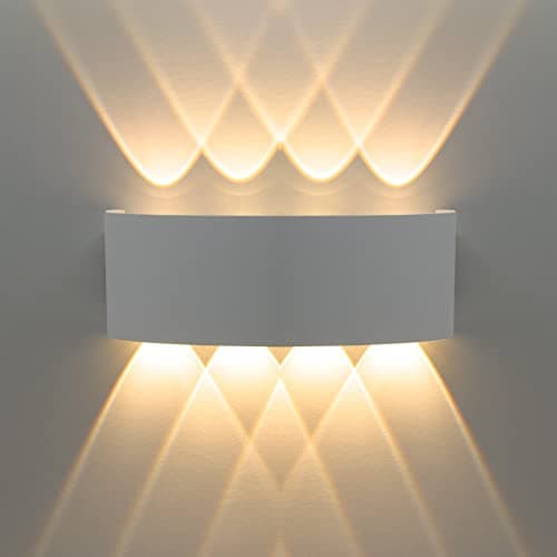 Image of G.W.S® 8W White Modern LED Sconce IP54 Indoor/Outdoor Up and Down Wall Light Warm White 3000K (WL-T8-WW)