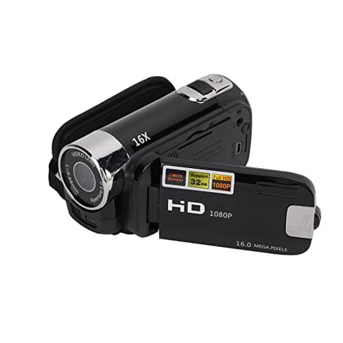 Image of VBESTLIFE Video Camera Camcorder, Full HD 1080P 16MP Camera Recorder, 270° Rotation, Built in Flash, 2.7 Inch Color Screen 16X Zoom Digital Camcorders(black)