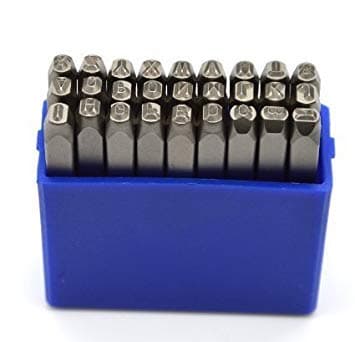 Image of Wokesi 1/8"(3mm) High Hardness Carbon Steel Uppercase Reverse Letters Alphabet Script Metal Hand Stamp Punches Kit for Mold Code Tag Jewel Making Die Tools(3mm Letters Reverse Punch)