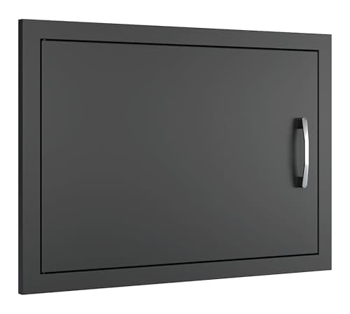 Image of BBQ Outdoor Kitchen Doors Inch Double BBQ Access Door,Rust-Proof Access Door for Outdoor Kitchen, BBQ Island,Grilling Station (24" x 17")