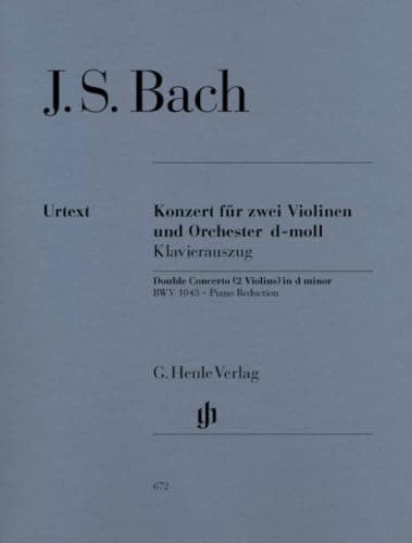 Image of Concerto for 2 Violins and Orchestra d minor BWV 1043 - 2 violins and orchestra - piano reduction with solo parts - (HN 672): Instrumentation: Violin and Piano, Violin Concertos
