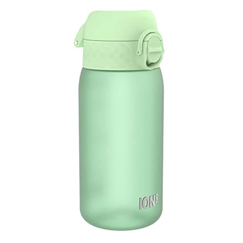 Image of Ion8 Kids Water Bottle, 350 ml/12 oz, Leak Proof, Easy to Open, Secure Lock, Dishwasher Safe, BPA Free, Carry Handle, Hygienic Flip Cover, Easy Clean, Odour Free, Carbon Neutral, Surf Green