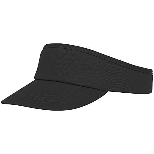 Image of Bullet Hera Unisex Sun Visor - 100% Cotton Twill, Hook and Loop Fastener, Solid Black, One Size