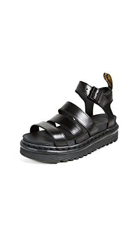 Image of Dr. Martens Womens 3 Strap Sandals, Black, 7 UK