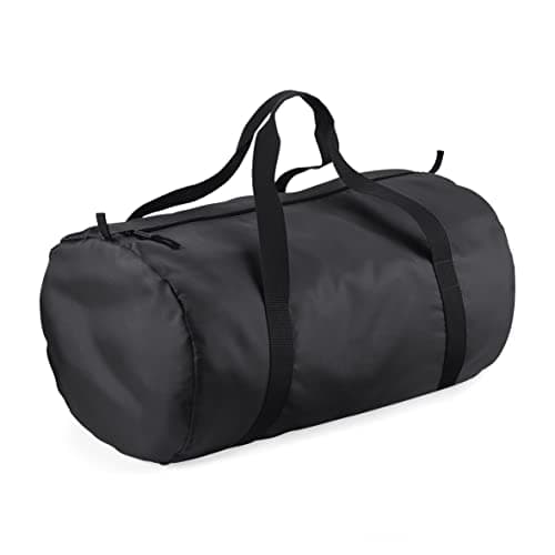 Image of BagBase BG150 Packaway Barrel Bag - Black/Black