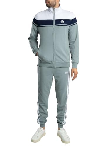 Image of Sergio Tacchini Men's Tracksuit Damarindo, White/Maritime Blue/Lead, S
