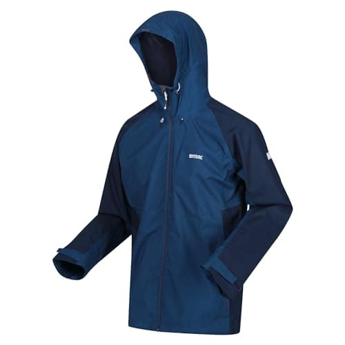 Image of Regatta Mens Britedale Waterproof Breathable Jacket Coat, MoonLtDn/Nvy