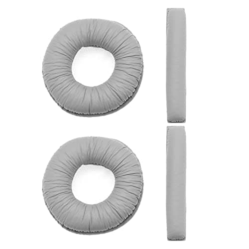 Image of Create idea 1 Pair Earpads & 2PCS Headband Pads Compatible with Sennheiser PX100 PX100-II PX200 PX200-II PXC150 PXC200 Headset Ear Cushions Headphone Repair Parts Grey