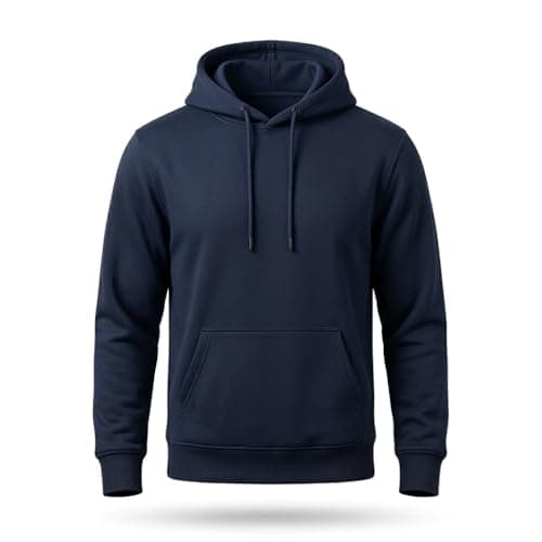 Image of ITRAT® Men’s Fleece Pullover Hoodie Sweatshirt with Hood 300GSM Warm Long Sleeve Hooded Jumper Top for mens and ladies Casual Winter Wear (Large, Navy Blue)