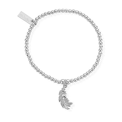Image of ChloBo Cute Feather Heart Charm Bracelet SBCC596