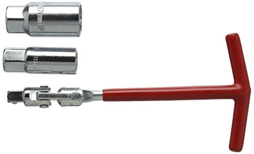 Image of Neilsen CT3063 3-Piece 3/8" Drive Spark Plug Socket Set – 16mm & 21mm Sockets with T-Handle & Universal Joint for Cars, Trucks, Motorcycles, Lawn Mowers, and Outdoor Power Equipment