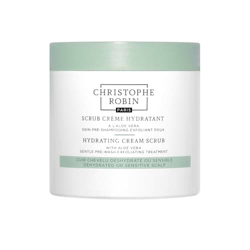 Image of Christophe Robin Hydrating Cream Scrub 250ml – Exfoliating Scalp Treatment, Gently Removes Dead Skin & Impurities, Moisturizes & Soothes Scalp, Nourishes Hair