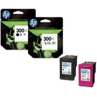 Image of HP 300XL High Yield Tri-colour + 300XL High Yield Black Original Ink Cartridge Bundle