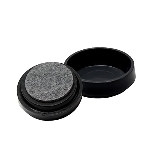 Image of SUL Castor Caster Cup With Felt Pad Non Slip Floor Protector Glide For Chair Leg, Sofa Protect Wood Laminate Floor Tile Lino Floor From Scratch Dimension 66mm -4pk – Black