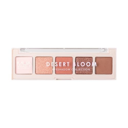 Image of MUA Makeup Academy 5-Shade Eye Shadow Palette, Desert Bloom, Highly Pigmented Matte & Shimmer Blend, Vegan and Cruelty Free