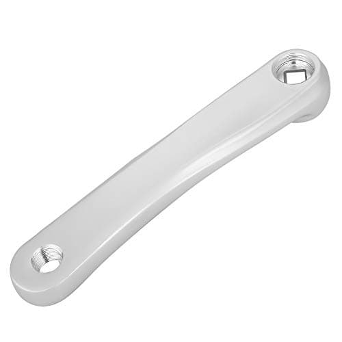 Image of 170MM Pedal Crank Arm, Aluminum Alloy Left Hand Crank Arm Left Side Aluminum Alloy Mountain Road Bike Crank Bicycle Crankset Cycling Repair Part (Silver-Rhombic Hole)