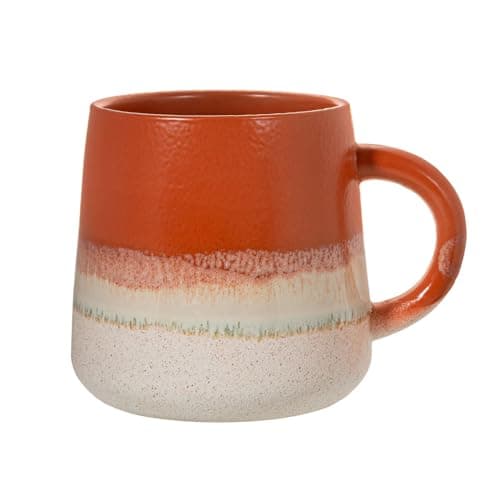 Image of Sass & Belle Mojave Glaze Terracotta Mug - Ceramic Coffee Mug and Tea Cup with Artisan Finish Stylish Home Decor Kitchen Accessory Designed by Sass and Belle
