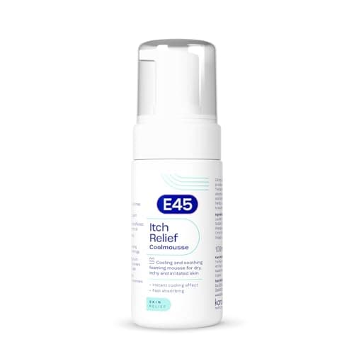 Image of E45 Itch Relief Coolmousse 100ml – Face and Body Foam for Dry Skin, Itchy Skin and Irritated Skin - Cooling Foam to Soothe Itchy Skin