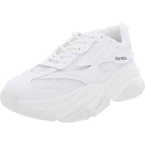 Image of Steve Madden Women's Possession Sneaker, White, 5 UK