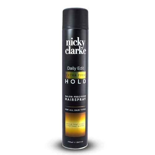 Image of Three Pears Limited Nicky Clarke Daily Edit Extra Firm Hold Hairspray 750ml – Professional Salon Size Spray, Flexible Brushable Hold, Smooth Finish (Extra Firm Hold)