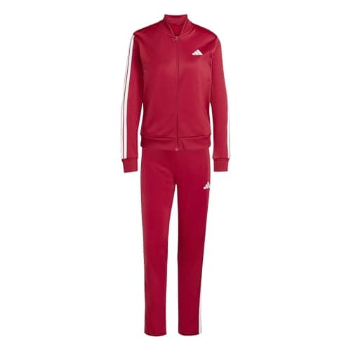 Image of adidas Women's ESSENTIALS 3-STRIPES TRACKSUIT, active maroon, S