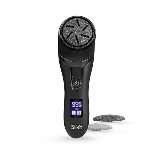 Image of Silk'n Callus Remover – Removes Hard Skin on Wet and Dry Feet – Pedicure Set for Feet With Vacuum System – FreshPedi – Waterproof Electric Foot File – Black