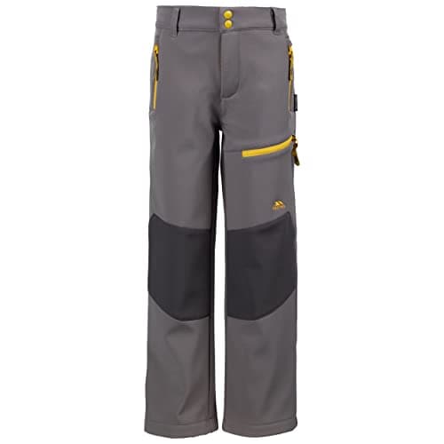 Image of Trespass Kids Unisex Waterproof Walking Trousers Hurry - Softshell Hiking Pants, Camping Outdoor Trousers with Zip Pockets, Active Trekking Bottoms