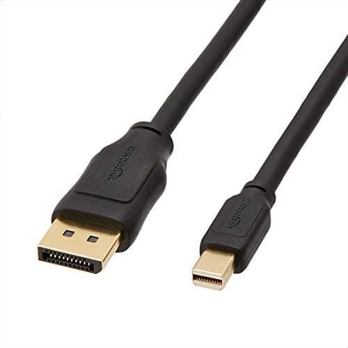 Image of Amazon Basics Mini DisplayPort to DisplayPort Display Cable, 4Kx2K, Gold-Plated Plugs, 1.8 m, Black