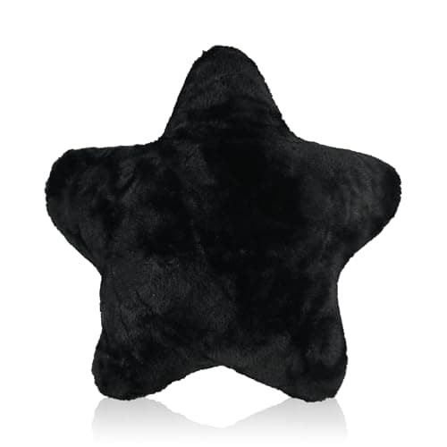 Image of 11.81" Plush Star Pillow,Cute Decorative Throw Pillows for Kids and Adults,Stars Shaped Sleeping Pillow for Warm Companionship,Soft Plush Throw Cushions for Couch Bed Nursery (Star, Black, 30 * 30cm)
