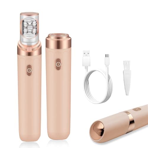 Image of Epilator for Women, 2 in 1 Epilator & Shaver, Rechargeable Hair Removal Device with LED Light, for Face, Underarms, Legs, Travel Use(Pink)