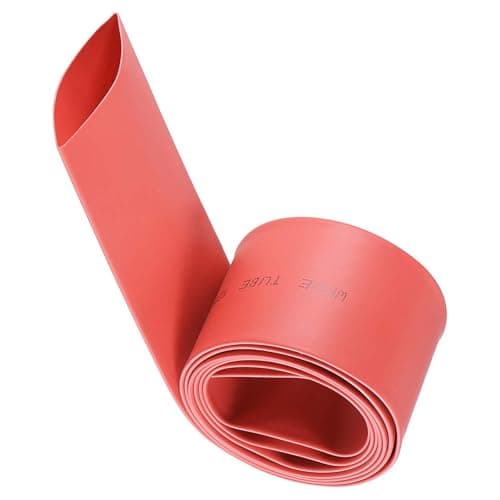 Image of TA-VIGOR 25mm Heat Shrink Tubing, 1M Length Heat Shrink Sleeving, 2:1 Ratio Heat Shrink Tube for Electrical Insulation, Repairs, Wire Connectors, Wrap Cable, Red