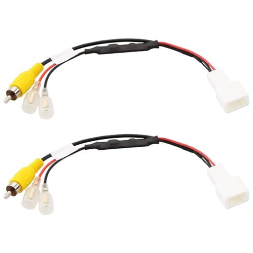 Image of VGOL 2Pcs 4Pin Car Reverse Camera Retention Wiring Harness Connector Rear Reversing Camera Adaptor Compatible with Toyota, 23cm