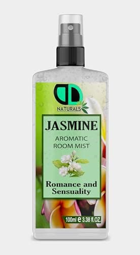 Image of DD Teck Jasmine Aromatic Room Spray 100ml Air Freshener for Home, Car & Office, Long Lasting Fragrance Mist, Sweet Orange Essential Oils, Linen & Pillow Spray, Non Toxic Odour Neutraliser