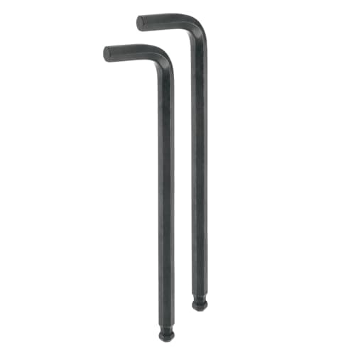 Image of sourcing map 2pcs Ball End Hex Key Wrench 10mm L-Shape Extra Long Arm Hexagon Metric Wrenches Chrome Vanadium Steel Repairing Tool for Home Repair Black