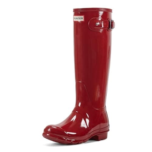 Image of Hunter Original Tall Gloss, Women's Wellington Boots, Red (Military Red), 5 UK (38 EU)
