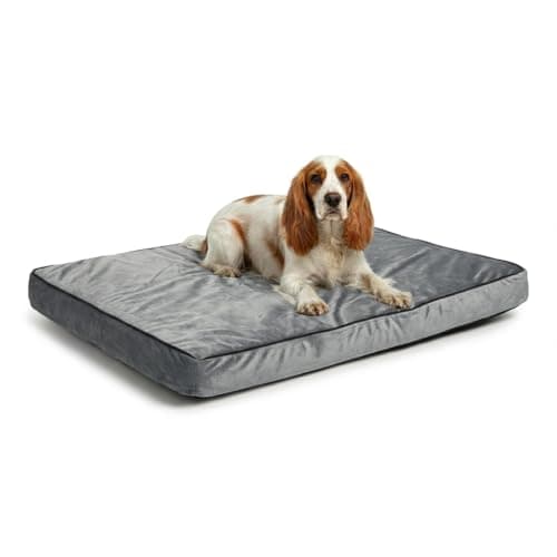 Image of MH Home Dog Bed With Removeable Washable Cover, Pet Cat Beds Cushion Mattress, Soft Warm Dog Mat Pad For Dogs (Medium 60 x 80 cm, Oslo)