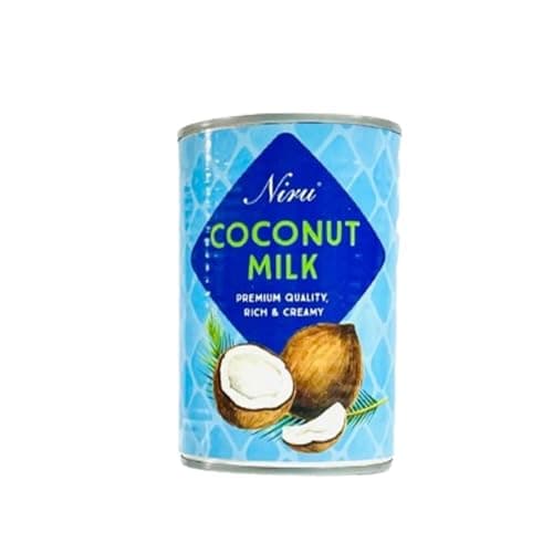 Image of Niru's Coconut Milk Tin- 400ml, Pure, Creamy, and Rich, Perfect for Cooking, Baking & Beverages, No Additives Pack of 1