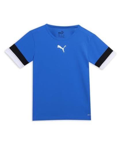 Image of PUMA Unisex Kids teamRISE Jersey Jr Shirt, Electric Blue Lemonade-puma Black-puma White, 140