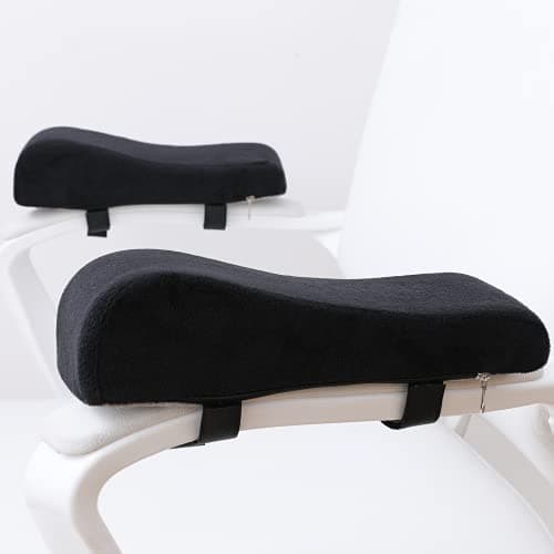 Image of LargeLeaf Ergonomic Chair with Memory Foam Armrest Cushions - Elbow Pillow for Pressure Relief - Office and Gaming Chair 2-Piece Set