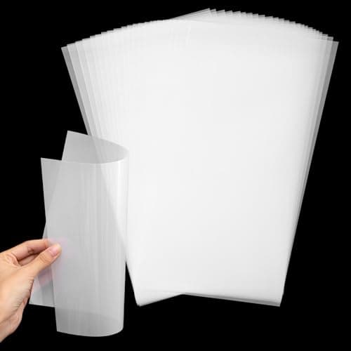 Image of Frienda 24 Sheets Blank Stencil Sheets Stencil Sheets Plastic Sheet Stencil Making Sheet Milky Translucent PET Template Stencil Material for DIY Crafts Gift (6 Mil, 12 x 24 Inch)