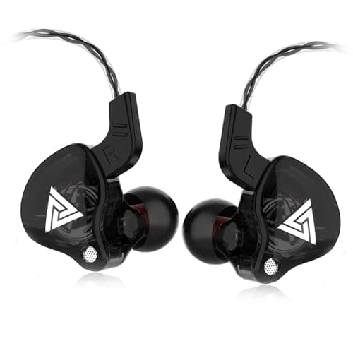 Image of Yeabomy Qkz ak6 Gaming Earbuds with mic,Universal 3.5mm HiFi Sport Headphones in Ear Earphone for Running with Microphone Headset Music Earbuds (with mic, Black)
