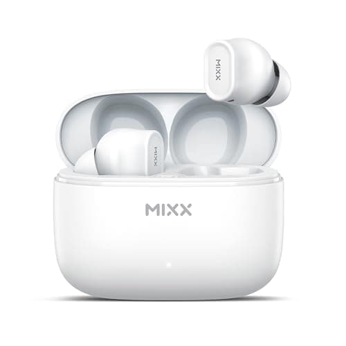 Image of Mixx StreamBuds Switch D7 True Wireless Earbuds – Bluetooth 5.4, 18-Hour Playtime, Quick Charge, Comfort-Fit Silicone Earbuds, Touch Controls, Voice Assistant Compatible (White)