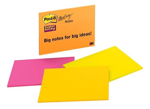 Image of Post-it Super Sticky Notes, 2x Sticking Power, 8 in x 6 in, Rio de Janeiro Collection, 1 Pad/Pack, 45 Sheets/Pad (6845-SSP-1PK)