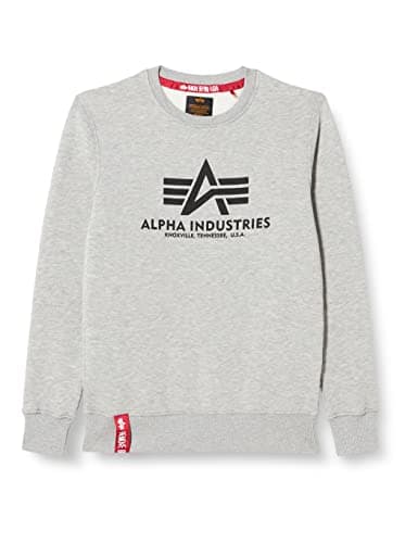 Image of Alpha Industries Basic Sweater Sweatshirt for Men Grey Heather