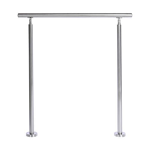 Image of INMOZATA Stair Handrail for Outdoor Steps, 80CM Safety Rail with Mounting Fittings, Stainless Steel Banister Railing for Outdoor Stairs