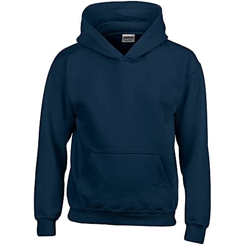 Image of GILDAN Heavy Blend Childrens Unisex Hooded Sweatshirt Top/Hoodie (XL) (Navy)