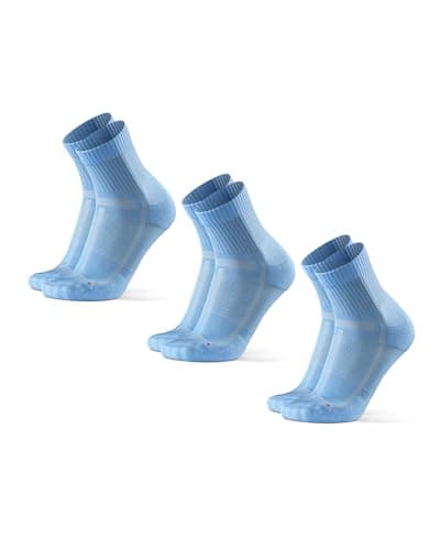 Image of DANISH ENDURANCE Cushioned Running Socks for Long Distances, Anti-Blister, for Men & Women, Unisex, 3 or 5 Pack, Light Blue, 6-8