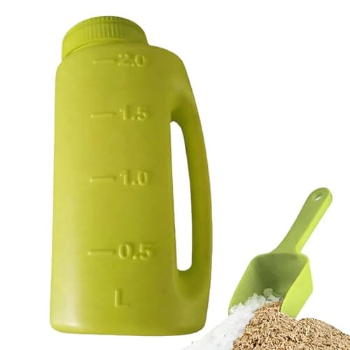 Image of Wechxfau Hand Held Salt Spreader for Snow - 2L Heavy-Duty Handheld Seeding Distributor - Snow Salt Dispenser - for Driveway Sidewalk Garden Lawn Grass Rock Gravel Sand Fertilizer